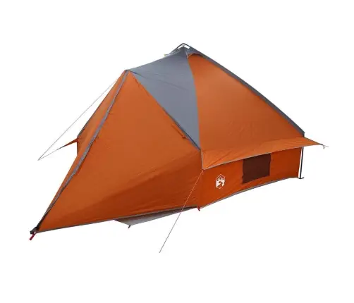 Tīpis Telts Ar Jumtu Pelēka Un Oranža 490 X 410 X 210 Cm Vidaxl