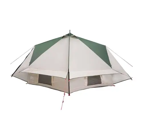 Tīpis Telts Ar Jumtu Zaļš Un Balts 490 X 410 X 210 Cm Vidaxl