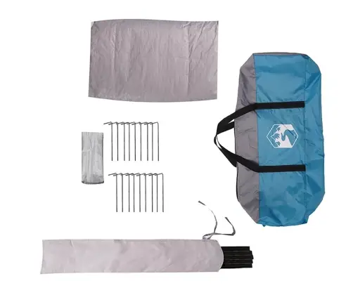 Tīpis Telts Ar Jumtu Zila Un Pelēka 490 X 410 X 210 Cm Vidaxl