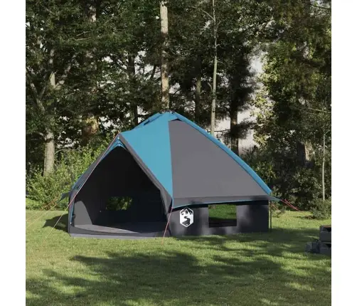 Tīpis Telts Ar Jumtu Zila Un Pelēka 490 X 410 X 210 Cm Vidaxl