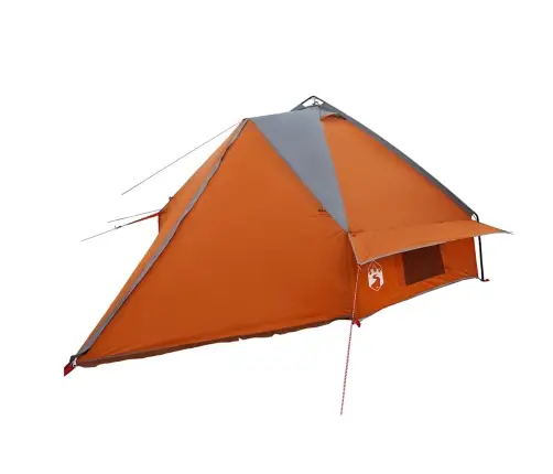 Teepee Palapinė Su Stogu Pilka Ir Oranžinė 490 X 410 X 210 Cm