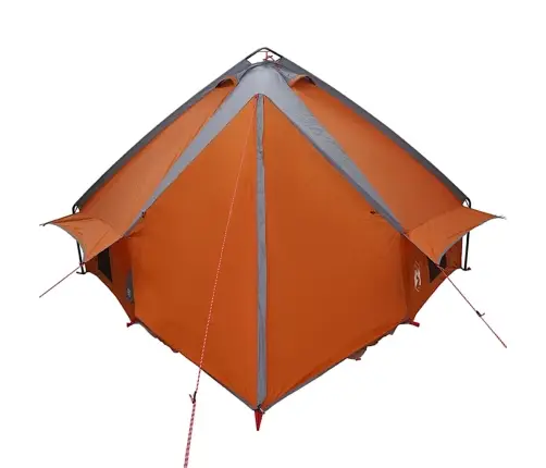 Teepee Palapinė Su Stogu Pilka Ir Oranžinė 490 X 410 X 210 Cm