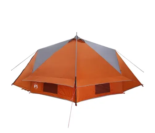 Teepee Palapinė Su Stogu Pilka Ir Oranžinė 490 X 410 X 210 Cm