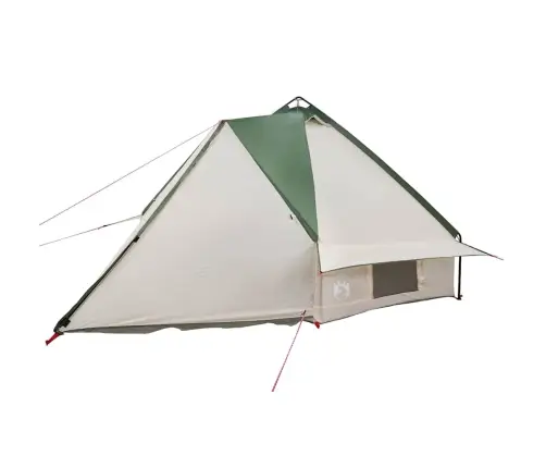 Tīpis Telts Ar Jumtu Zaļš Un Balts 490 X 410 X 210 Cm Vidaxl