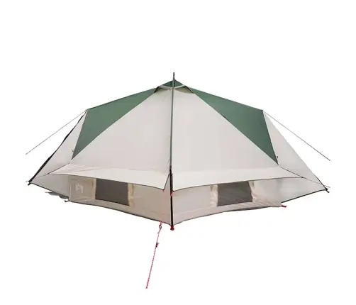 Tīpis Telts Ar Jumtu Zaļš Un Balts 490 X 410 X 210 Cm Vidaxl