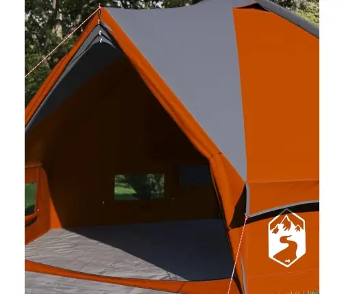 Teepee Palapinė Su Stogu Pilka Ir Oranžinė 490 X 410 X 210 Cm