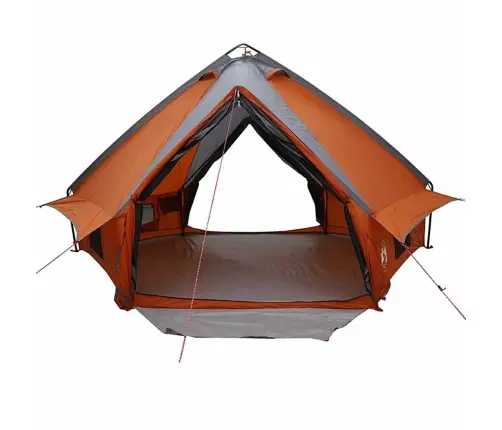 Teepee Palapinė Su Stogu Pilka Ir Oranžinė 490 X 410 X 210 Cm