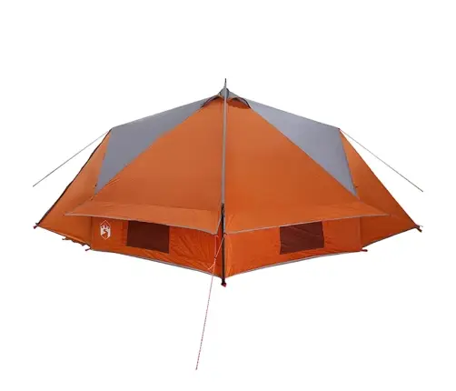 Teepee Palapinė Su Stogu Pilka Ir Oranžinė 490 X 410 X 210 Cm