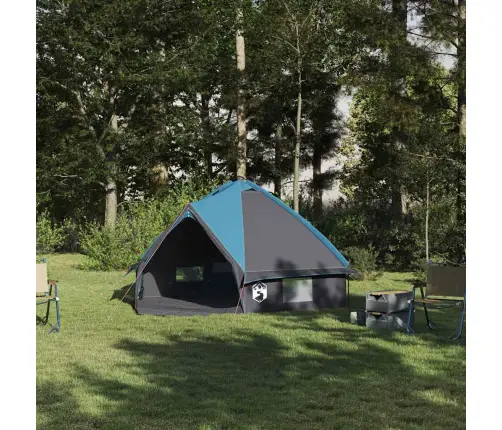 Teepee Telk Katusega Õhuavaga Sinine Ja Hall 490 X 410 X 210 Cm