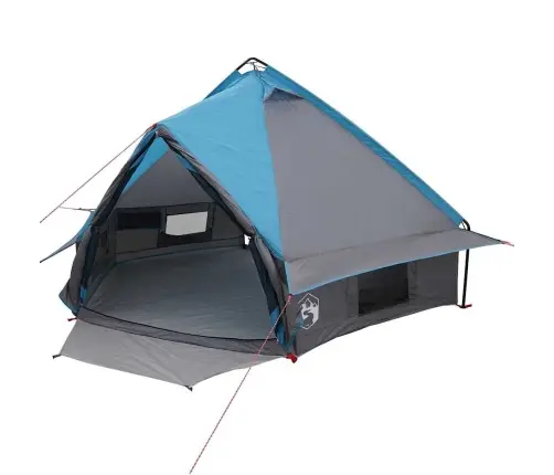 Teepee Telk Katusega Õhuavaga Sinine Ja Hall 490 X 410 X 210 Cm