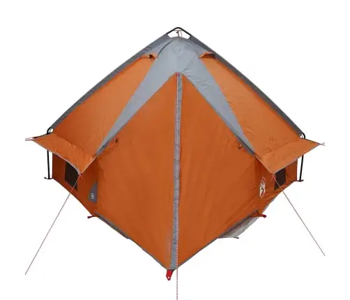 Teepee Palapinė Su Stogu Pilka Ir Oranžinė 490 X 410 X 210 Cm