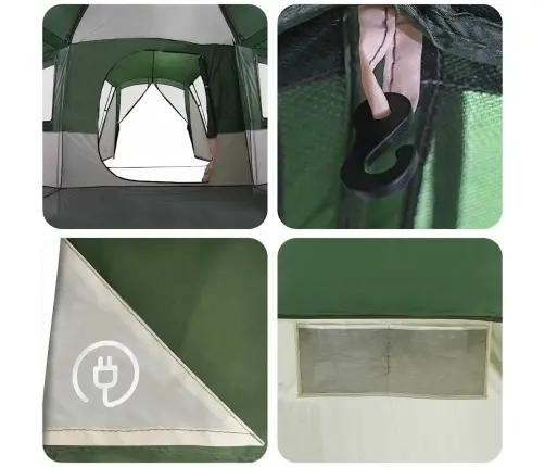 Peretelk Katusega Õhuavaga Roheline Ja Valge 745 X 700 X 217 Cm