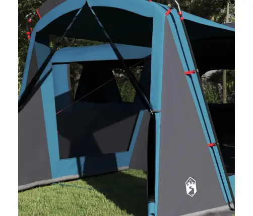 Ģimenes Telts Ar Jumtu Zila Un Pelēka 745 X 700 X 217 Cm Vidaxl