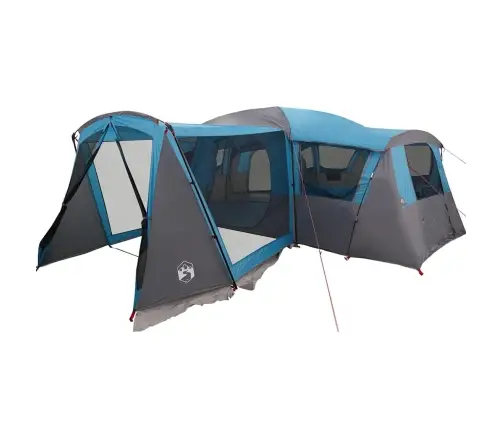 Ģimenes Telts Ar Jumtu Zila Un Pelēka 745 X 700 X 217 Cm Vidaxl