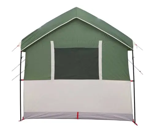 Ģimenes Telts Ar Jumtu Zaļš Un Balts 324 X 255 X 230 Cm Vidaxl