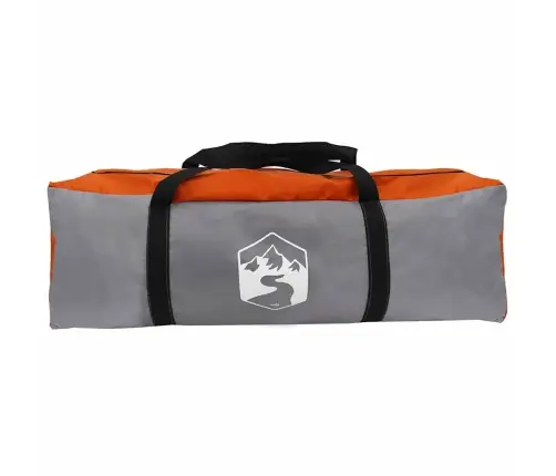 Ģimenes Telts Ar Jumtu Pelēka Un Oranža 324 X 255 X 230 Cm Vidaxl