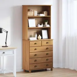 Pūķis Askim Brūna 91 X 40 X 200.5 Cm Priedes Masīvkoks Vidaxl