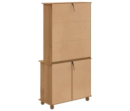 Hučs Askimmedus Brūns 91X40X183 Cm Masīvkoks Priede Vidaxl