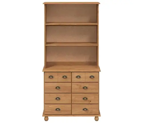 Hučs Askimmedus Brūns 91X40X183 Cm Masīvkoks Priede Vidaxl