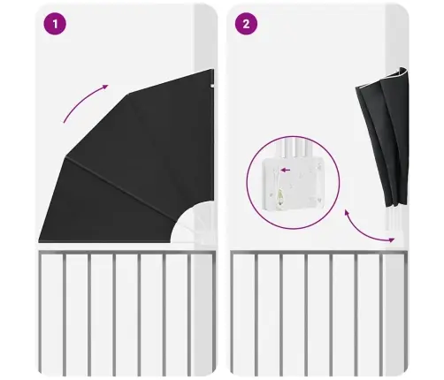 Balkona Privātuma Ekrāns Antracīts 115 X 115 Cm Audums Vidaxl