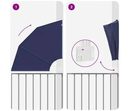 Balkona Privātuma Ekrāns Tumši Zila 115 X 115 Cm Audums Vidaxl