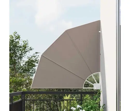 Balkona Privātuma Ekrāns Pelēkbrūna 115 X 115 Cm Audums Vidaxl