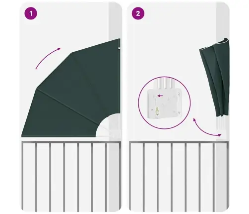 Balkona Privātuma Ekrāns Tumši Zaļa 115 X 115 Cm Audums Vidaxl