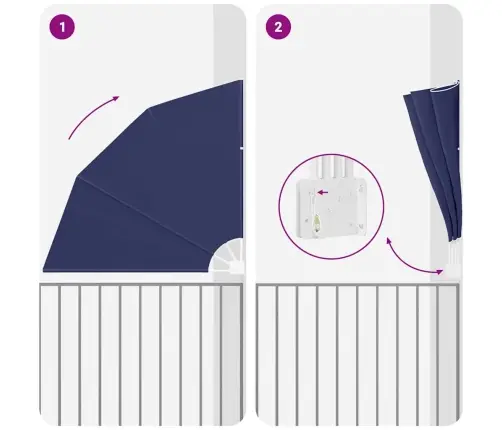 Balkona Privātuma Ekrāns Tumši Zila 160 X 160 Cm Audums Vidaxl Balkona Privātuma Ekrāns Tumši Zila 160 X 160 Cm Audums Vidaxl