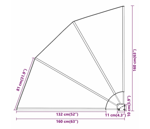 Balkona Privātuma Ekrāns Tumši Zaļa 160 X 160 Cm Audums Vidaxl