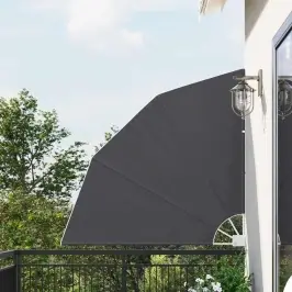 Balkona Privātuma Ekrāns Melna 140 X 140 Cm Audums Vidaxl