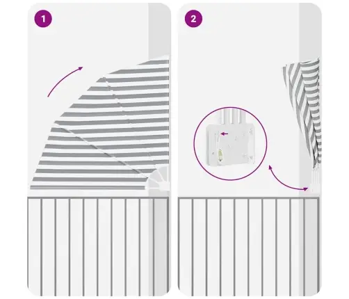 Balkona Privātuma Ekrāns Antracītpelēks Un Balts 140 X 140 Cm Vidaxl