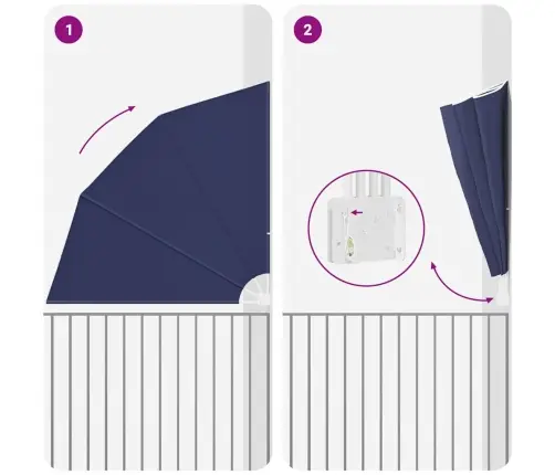 Balkona Privātuma Ekrāns Tumši Zila 210 X 210 Cm Audums Vidaxl Balkona Privātuma Ekrāns Tumši Zila 210 X 210 Cm Audums Vidaxl