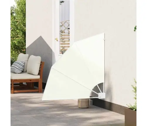 Balkona Privātuma Ekrāns Krēmkrāsa 115 X 115 Cm Audums Vidaxl Balkona Privātuma Ekrāns Krēmkrāsa 115 X 115 Cm Audums Vidaxl