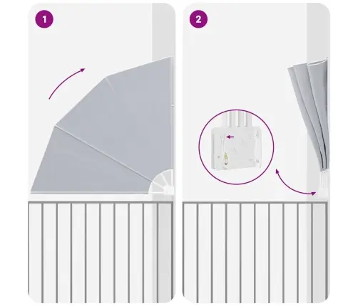 Balkono Privatumo Ekranas Pilka 160 X 160 Cm Audinys