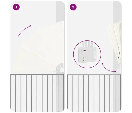 Balkona Privātuma Ekrāns Krēmkrāsa 160 X 160 Cm Audums Vidaxl