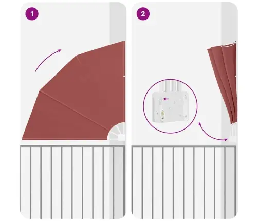 Balkona Privātuma Ekrāns Sarkanbrūns 160 X 160 Cm Audums Vidaxl