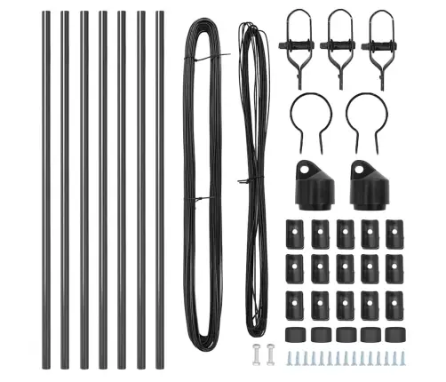 Žoga Stabi 7 Pcs Pelēka Ø32Mm 120 Cm Metāls Vidaxl