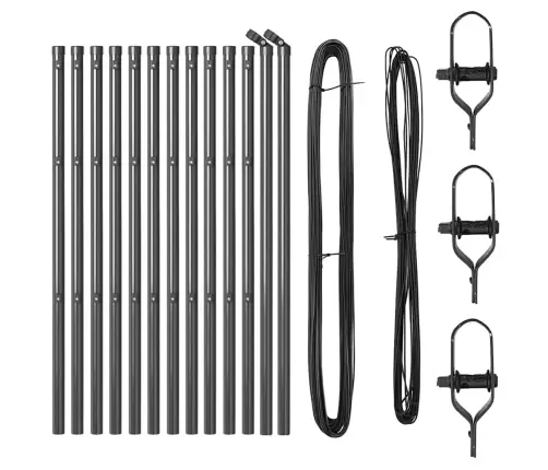 Žoga Stabu Komplekts 13 Pcs Pelēka Ø32Mm 160 Cm Alumīnijs Vidaxl