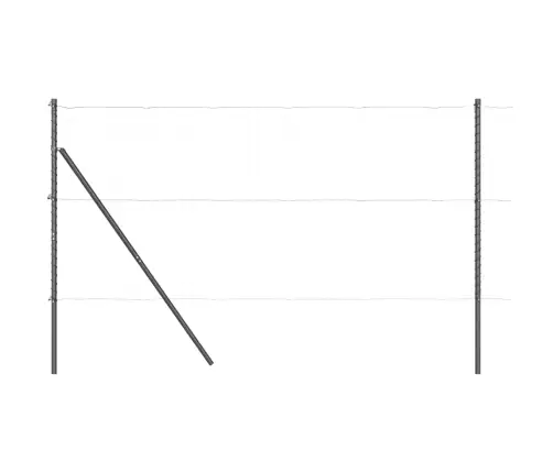 Žoga Stabu Komplekts 7 Pcs Pelēka Ø32Mm 170 Cm Metāls Vidaxl