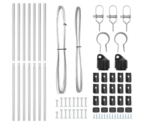 Aiapost 7 Pcs Hõbedane Teras