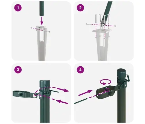 Tvorelės Stulpas 7 Pcs Žalia Plienas