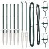 Žogu Stabu Komplekts 7 Pcs Zaļa Ø32Mm 120 Cm Vidaxl