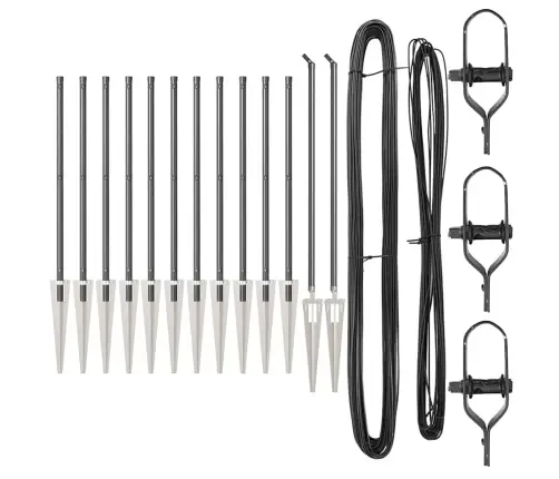 Žoga Postes Komplekts 13 Pcs Pelēka Ø32Mm 60 Cm Vidaxl