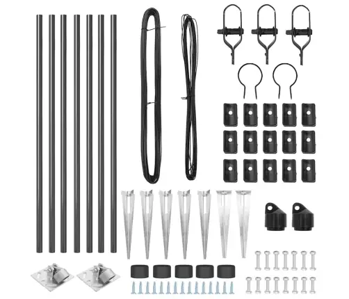 Tvorelės Stulpas 7 Pcs Pilka Plienas