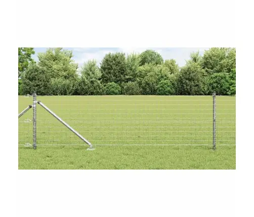 Žoga Stabu Komplekts 7 Pcs Sudraba Ø32Mm 100 Cm Tērauds Vidaxl