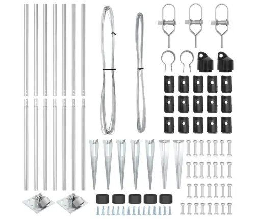 Tvorelės Stulpas 7 Pcs Sidabro Plienas