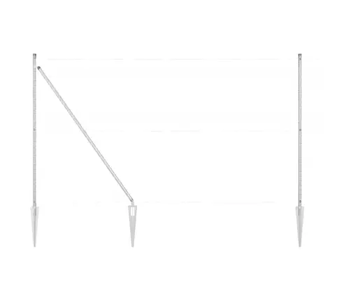 Žoga Stabi 13 Pcs Sudraba Ø32Mm 160 Cm Cinkots Tērauds Vidaxl