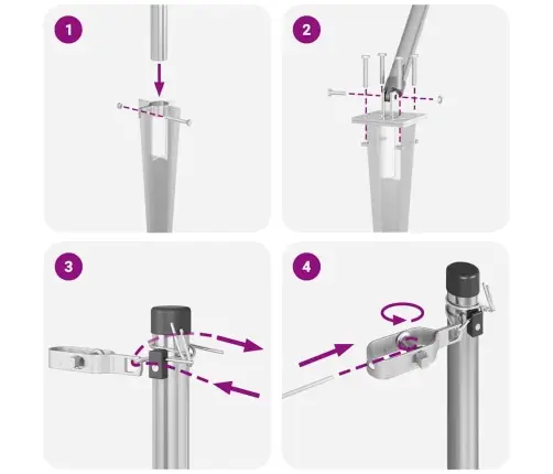 Žogu Stabu Komplekts 7 Pcs Sudraba Ø32Mm 180 Cm Cinkots Tērauds Vidaxl