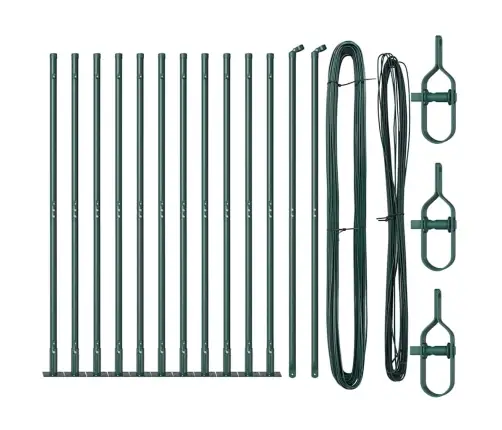 Tvorelių Stulpai 13 Pcs Žalia Ø32Mm 160 Cm