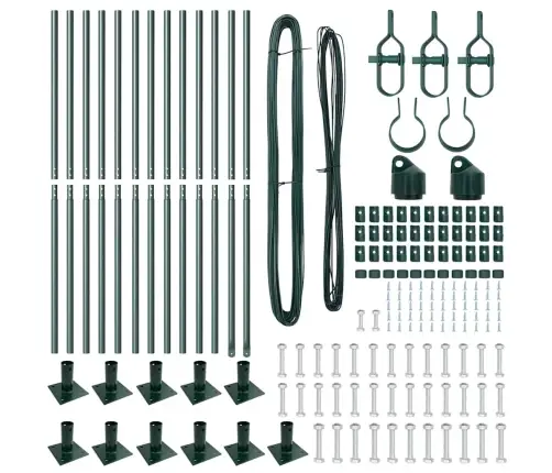 Tvorelės Stulpas 13 Pcs Žalia Plienas